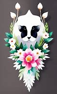 Image result for Panda That Has a Flowers