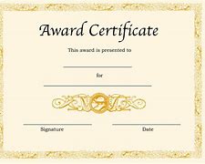 Image result for Blank Award Certificate