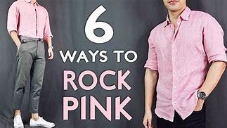 Image result for Pink Shirt Outfit Men