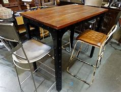 Image result for Rustic Bar Height Table