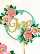 Image result for Floral Birthday Cake Toppers