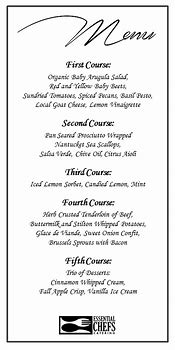 Image result for Dinner Party Menu