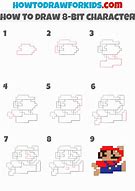 Image result for How to Draw 8-Bit