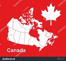 Image result for Canada Map Red