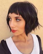 Image result for Choppy French Bob with Curtain Bangs