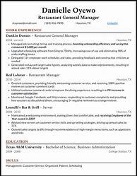 Image result for Restaurant Management Resume Samples