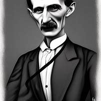 Image result for Nikola Tesla Caricatura