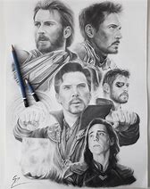 Image result for Avengers Realistic Sketch