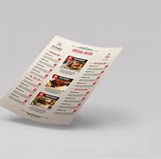 Image result for A3 Menu Mockup