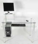 Image result for Glass Computer Desk Case