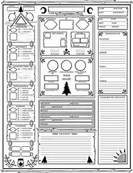 Image result for Kids Dnd Character Sheet