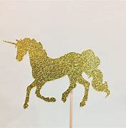 Image result for Glitter Unicorn Cake Topper