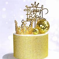 Image result for Gold Cake Topper Decoration