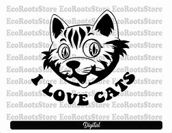 Image result for I Love Cats SVG