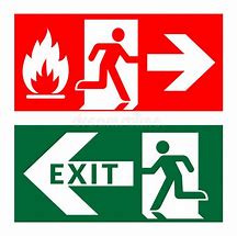 Image result for Fire Exit Sign Clip Art