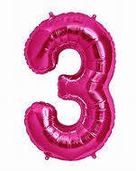 Image result for Number 3 Foil Balloon