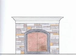 Image result for Brick Fireplace Drawing