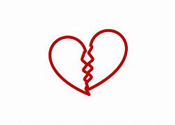 Image result for Detailed Broken Heart Outline