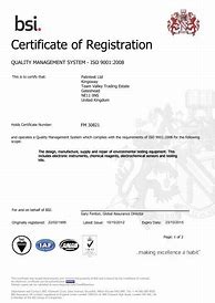 Image result for BSI ISO 9001 Certificate