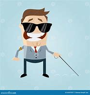 Image result for Cartoon Picture of Blind Man See