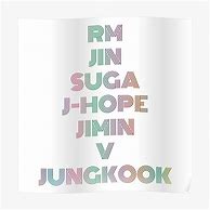 Image result for BTS Poster with Names