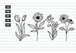 Image result for Hand Drawn Wildflower SVG