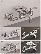 Image result for Kitchen Farmhouse Sink Wall Mount Faucet