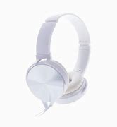 Image result for Black White Headphones Wired Microphone