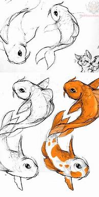 Image result for Draw a Koi Fish