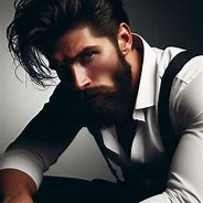 Image result for Attractive Man Dark Hair Green Eyes Beard