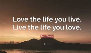 Image result for Love the Life You Live Quote