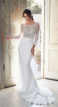 Image result for 2 Piece Wedding Dresses