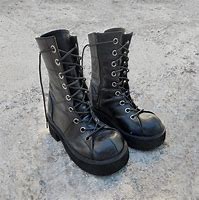 Image result for Platform Combat Boots