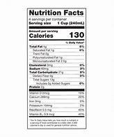 Image result for Oat Milk Nutrition Label