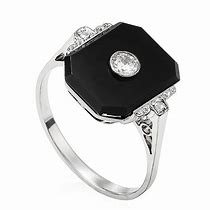 Image result for Art Deco Onyx Ring