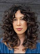 Image result for Curly Hair Curtain Bangs Before After