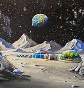 Image result for Retro Sci-Fi Landscape Art