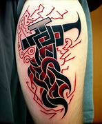 Image result for Mjolnir Tattoo Designs