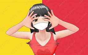 Image result for Anime Girl with Smile Mask