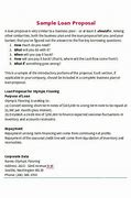 Image result for Sample Loan Proposal Template