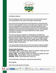 Image result for Letter Head to Sports Association