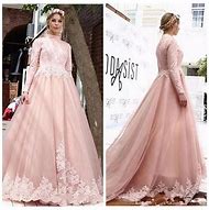 Image result for Pink Muslim Wedding Dresses