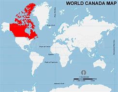 Image result for Canadian World Map