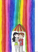 Image result for Rainbow Rain Painting