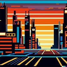 Image result for Futurist Pixel Art