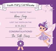 Image result for Tooth Fairy Certificate Printable PDF