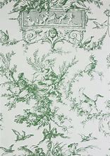 Image result for Green Toile Wallpaper