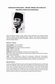 Image result for Biografi Presiden Soekarno