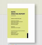 Image result for Data Analysis Report Template