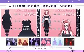 Image result for Vtuber Model Reveal Template